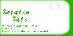 katalin kali business card